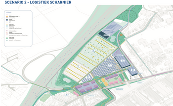 Scenario 2: met stelplaatsen (al dan niet met parkeerfunctie), toeleveringsbedrijven voor Brussels Expo, kleine sportterreinen en beperkte woonfunctie.