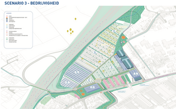 Scenario 3: veel bedrijven (maakateliers, nutsfuncties Brussels Expo,...) en wat woongelegenheid