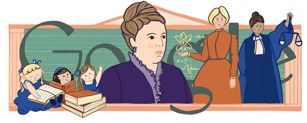 Googlelogo eert feministe Isabelle Gatti de Gamond BRUZZ