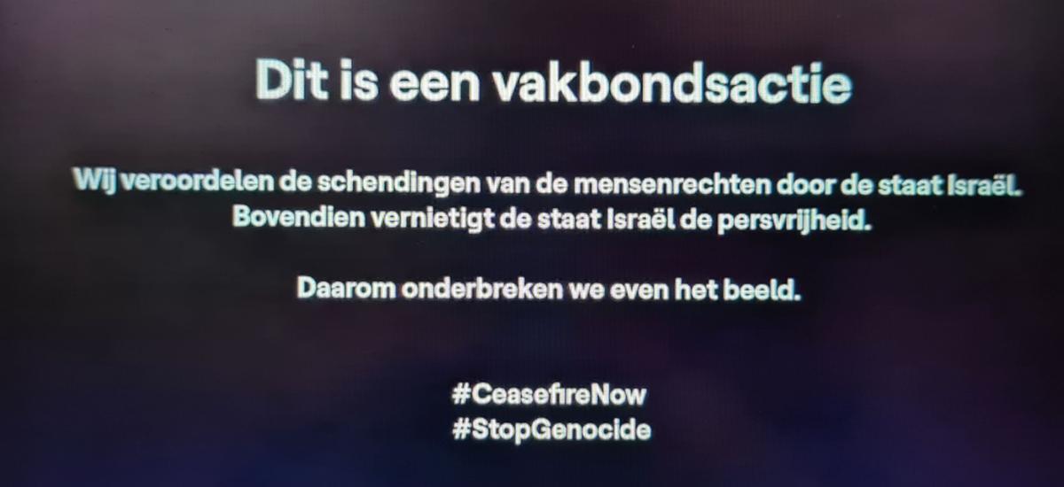 Opnieuw VRT-vakbondsactie aan start van de finale Eurosongfestival | BRUZZ