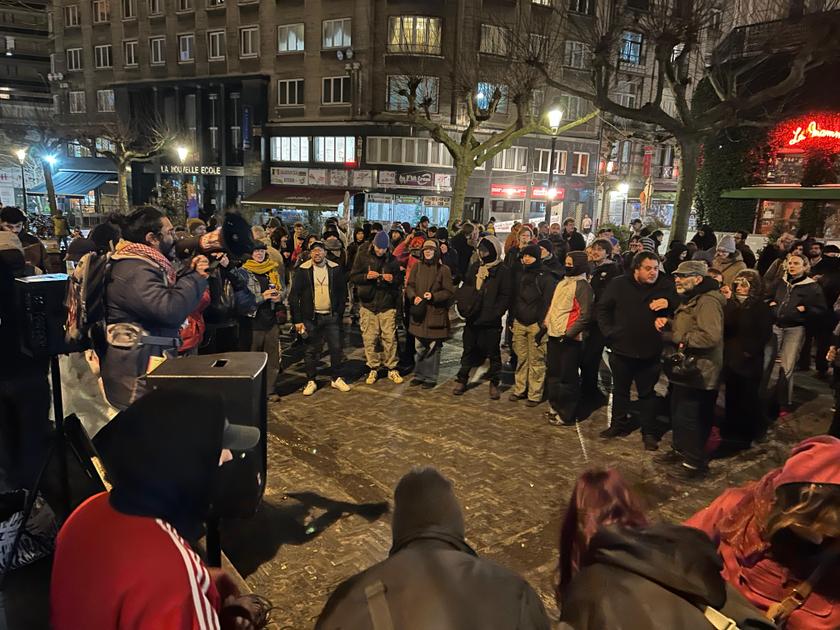 Protest tegen extreemrechts in Sint-Joost-ten-Node: 'Geen fascisme in onze gemeente'
