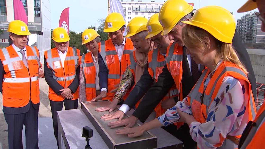 Eerste steen nieuw VRT-gebouw gelegd